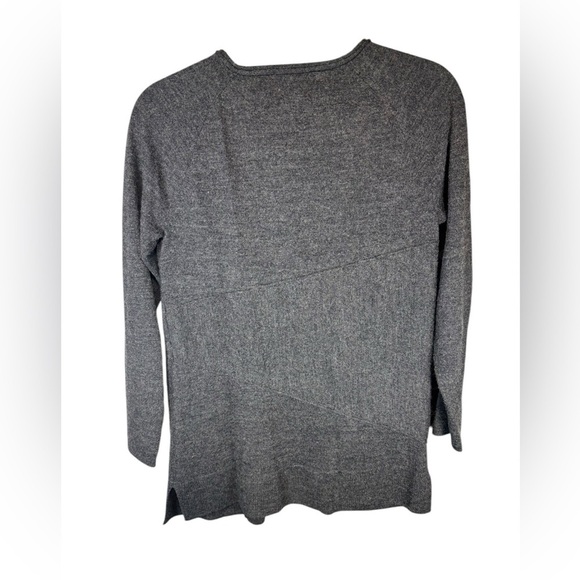 Ellen Tracy Tunic Sweater 100% Merino Wool Cardigan Women Gray Long Sleeve Belt - Picture 8 of 16